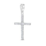 Silver and Moissanite Cross