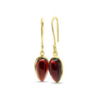 Gold Garnet Earrings