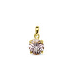 10K Pink Tourmaline Pendant