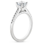 10K Moissanite Solitaire Accent Ring
