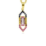 Pink Tourmaline and Multi-color Sapphires