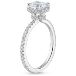 Silver and Moissanite Ring