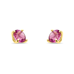 Pink Tourmaline Gold Studs - Image 2